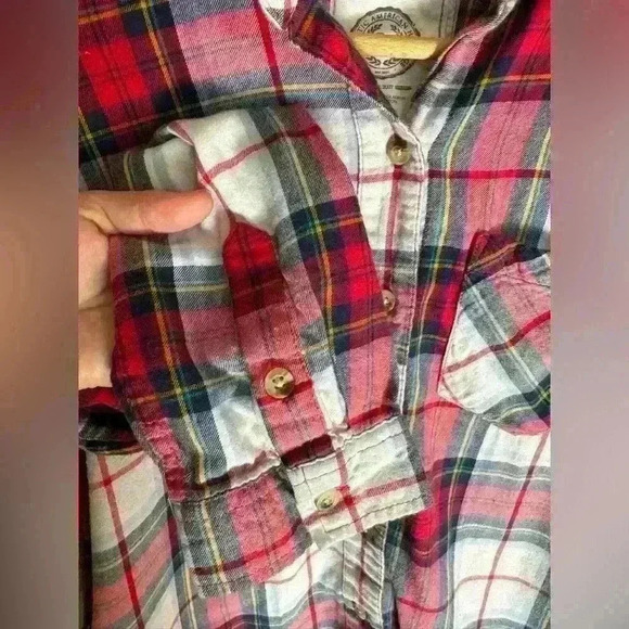 SO authentic American Heritage women’s plaid button up long sleeve shirt size M - Picture 7 of 14